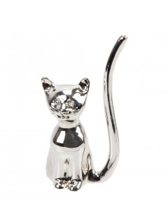 Sophia Silverplated Ring Holder - Cat